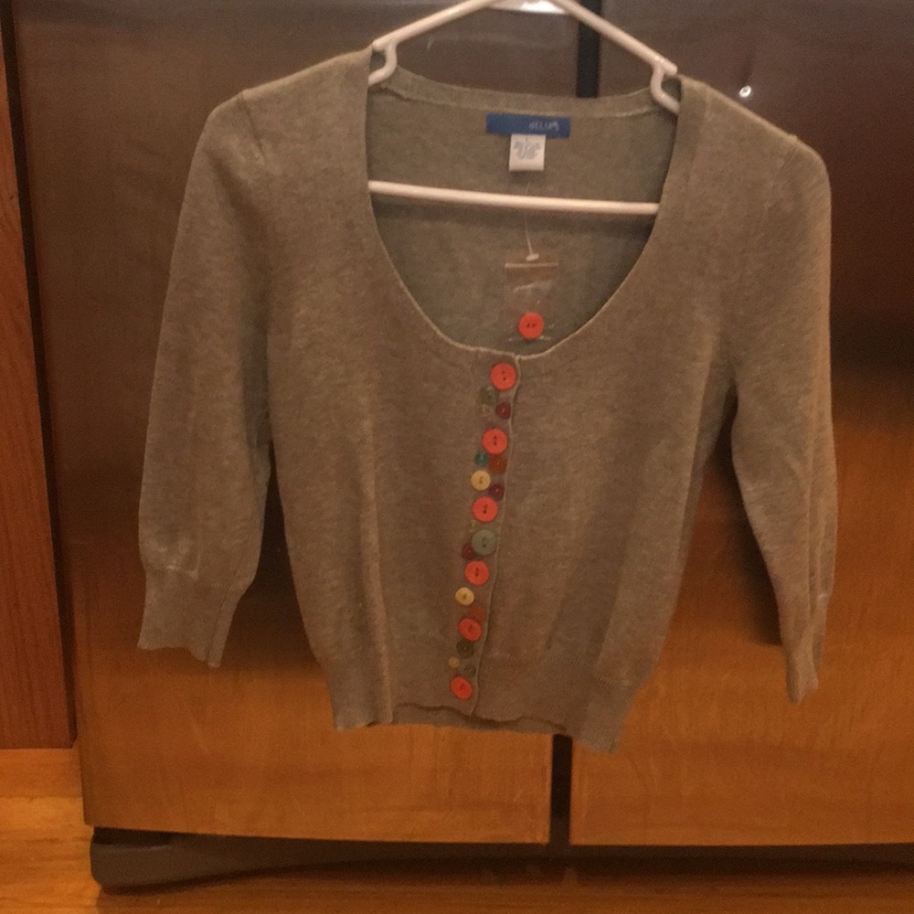 Nwot delia crop sweater grey size large - Picture 6 of 9